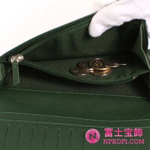 シャネル マトラッセライン エナメル 長財布 グリーン A31509 【2011年秋冬新作】